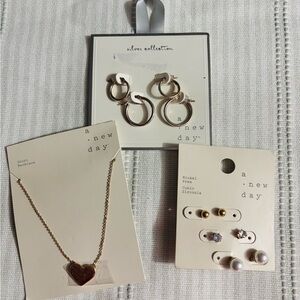 A New Day Gold and Silver Earring Set